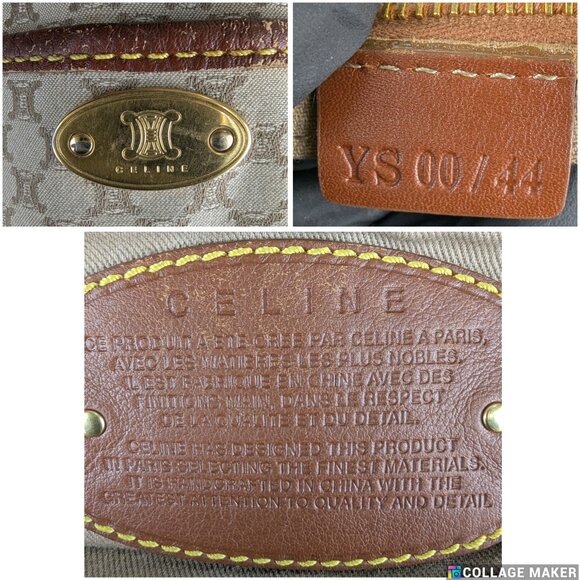 Authentic Celine Tote Bag Handbag Macadam Beige7 Vintage Based on Original Title - Picture 5 of 15